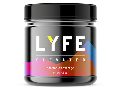 Lyfe Elevated Nootropic Beverage brand identity logo package design