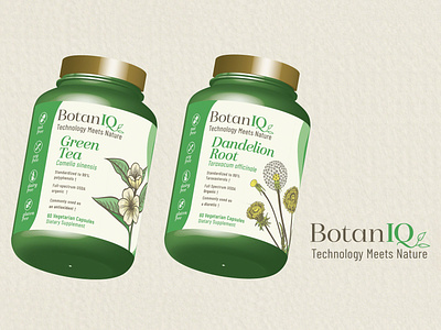 Botaniq - 3d Package Mockup - Rhodiola and Hemp Root 3d design art direction brand brand design brand identity package design package mockup product design products