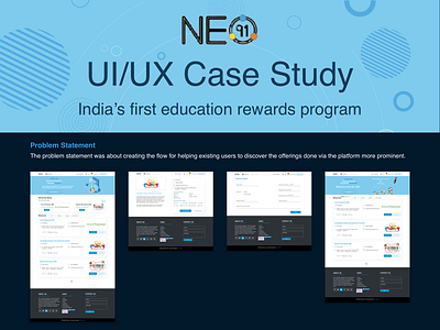 UI/UX Case Study - Education Rewards Website