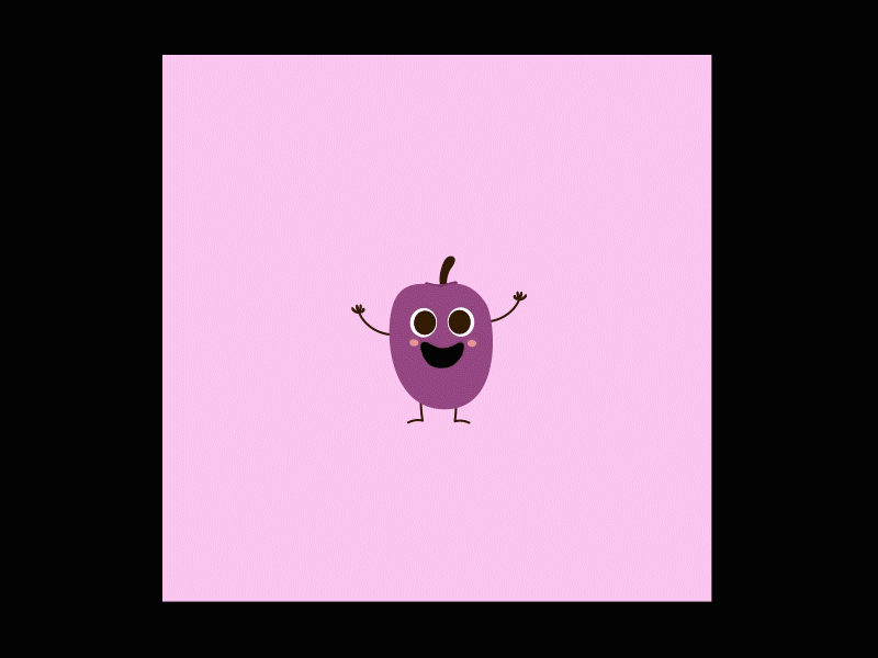 Fruit Character Animation adobe illustrator after effects cute character cute illustration motion graphic ui ux