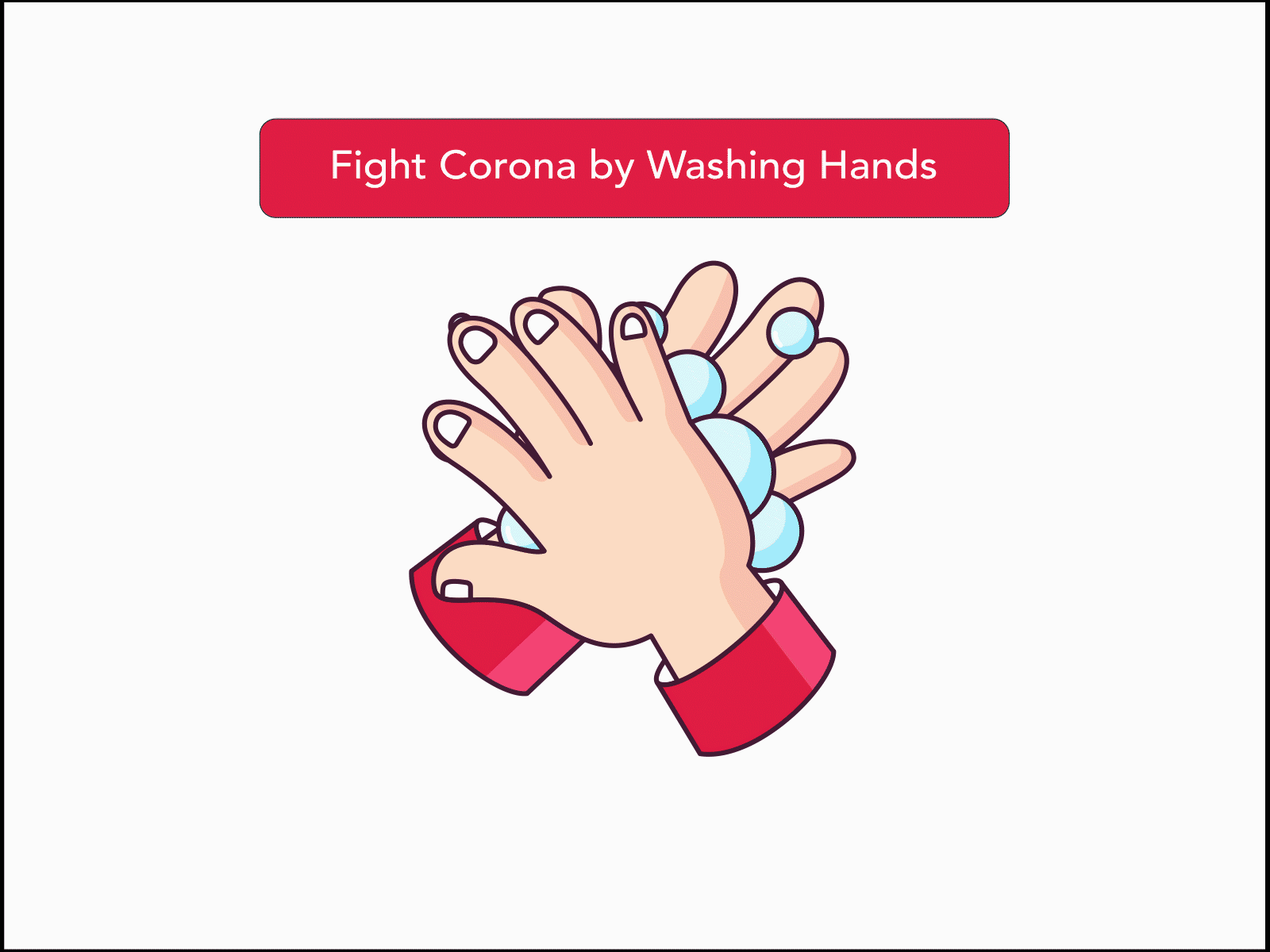 Covid-19 Animation - Freebie abode illustrator after effects animation corona virus covid-19 fight corona wash your hands