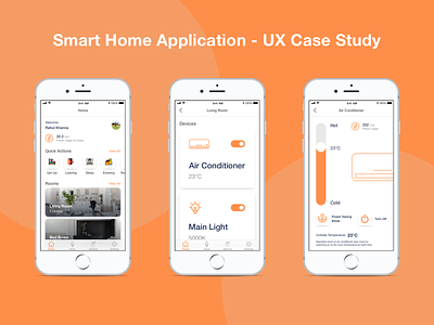 Smart Home Application - UX Case Study case study design sketchapp smart home app ui ux