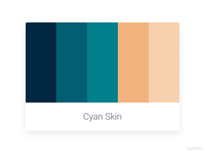 Cyan Skin branding color palette color palettes colors cpalettes design illustration logo palettes sketch typography vector