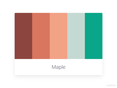 Maple branding color palette color palettes colors cpalettes design illustration palettes typography vector