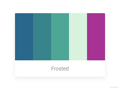 Frosted branding color palette color palettes colors cpalettes design illustration logo palettes vector