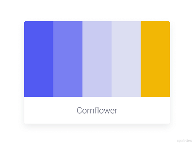 Cornflower branding color palette color palettes colors cpalettes design illustration logo palettes ui vector web