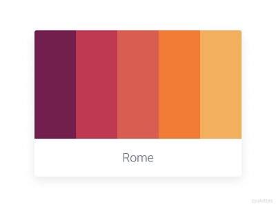 Rome branding color palette color palettes colors cpalettes design illustration logo palettes rome vector