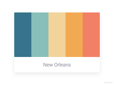 New Orleans app branding color color palette color palettes colorful colors colorscheme colorswatch cpalettes design illustration interface palettes typography vector web web app