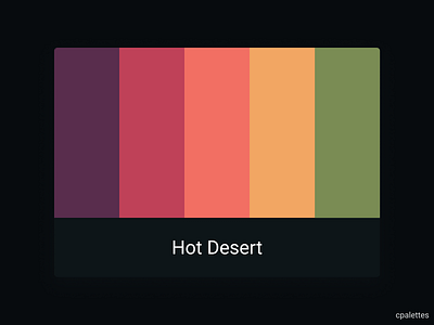 Hot Desert branding color palette color palettes colors cpalettes design illustration palettes typography vector