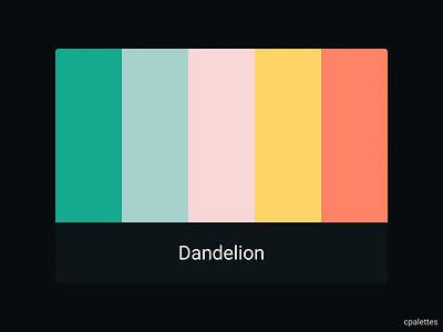 Dandelion branding color palette color palettes colors cpalettes design illustration palettes typography vector