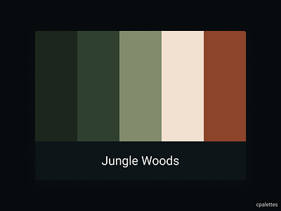 Jungle Woods branding color palette color palettes colors cpalettes design illustration palettes typography vector