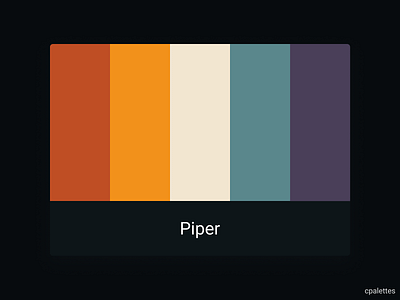 Piper branding color palette color palettes colors cpalettes design illustration palettes piper typography vector