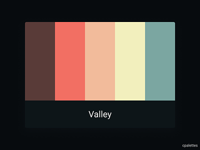 Valley branding color palette color palettes colors cpalettes design illustration logo palettes typography valley vector
