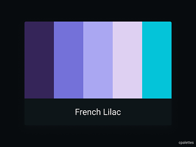 French Lilac branding color palette color palettes colors cpalettes design illustration logo palettes typography vector web