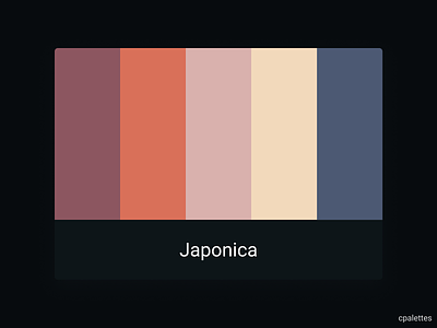 Japonica branding color palette color palettes colors cpalettes design illustration palettes typography vector