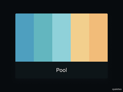 Pool branding color palette color palettes colors cpalettes design illustration palettes typography vector