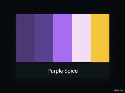 Purple Spice branding color palette color palettes colors cpalettes design illustration logo palettes ui