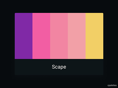 Scape branding color palette color palettes colors cpalettes design illustration palettes scape typography ui vector web