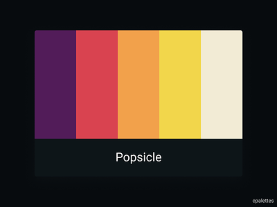 Popsicle branding color palette color palettes colors cpalettes design illustration logo palettes typography vector web