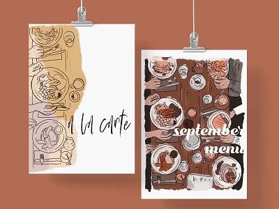 September Brunch Mini Illustration Pack clipart creative market digital painting illustration restaurant ui