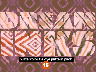 DREAM INKS TIE DYE PATTERN PACK abstract creative market pattern retro retro design seamless patterns tie dye vintage inspired watercolor