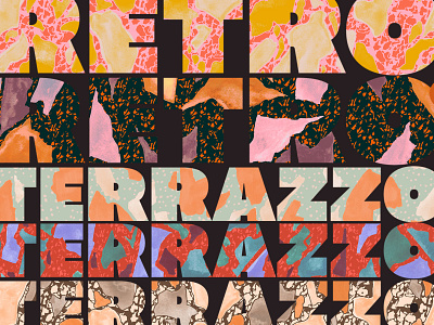 RETRO TERRAZZO Pattern Pack creative market retrowave seamless pattern terrazzo vintage inspired watercolor