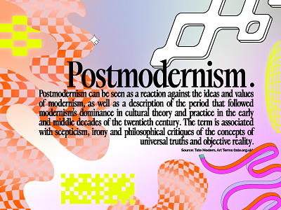 POSTMODERNISM SQUIGGLE DIGGLE 001 3d absurd clipart creative market illustration ironic postmodern postmodernism