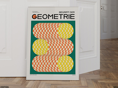RETRO COLOUR BLOCK Clipart bauhaus geo geometric nostalgia poster retro wall art