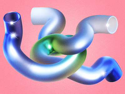 3D Meta Digital Lavender Objects 3d abstract digital lavender retro textured