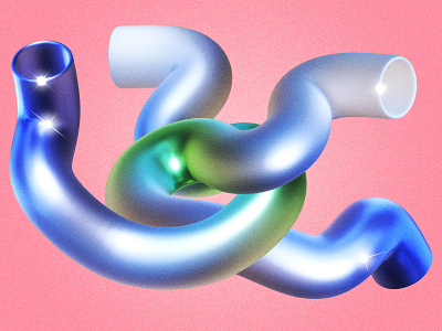 3D Meta Digital Lavender Objects