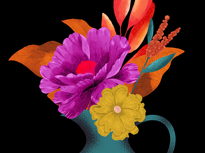 Bouquet & Vases Clipart Kit @ Creative Market clipart digital floral flowers illustration painting