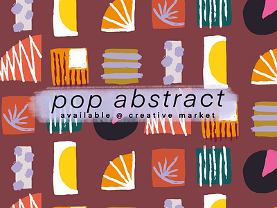 Pop Abstract Vector Clipart Set abstract clipart elements hand drawn illustration pop vector