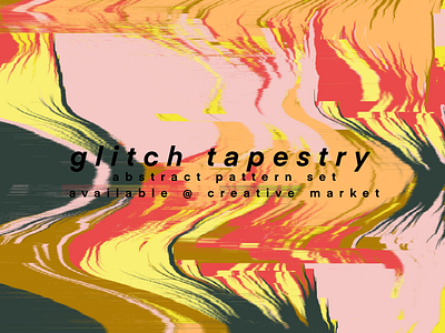 Glitch Tapestry Pattern Art Set creative market glitch art pattern