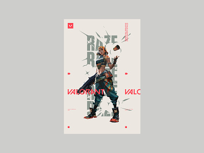 VALORANT - RAZE branding esports graphic design identity marketing poster raze riotgames typogaphy valorant