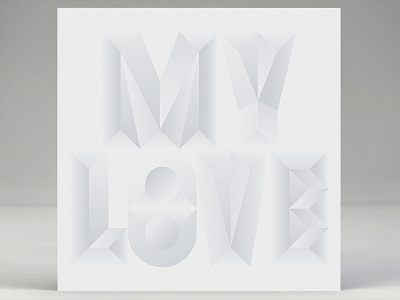 Majid Jordan X Drake "My Love" - Single Artwork album artwork apple music chiseled type custom drake majid jordan music ovo ovo sound toronto type typography
