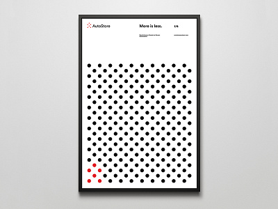 AutoStore Poster 03 geometic graphic mcm poster red robotics shapes