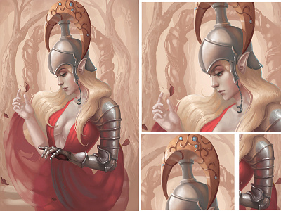 moon queen artist character colored digitalart fantasy illustraion painting