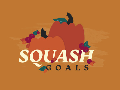 Squash Goals color palette design illustration illustrator photoshop pumpkin squash thanksgiving typography vector
