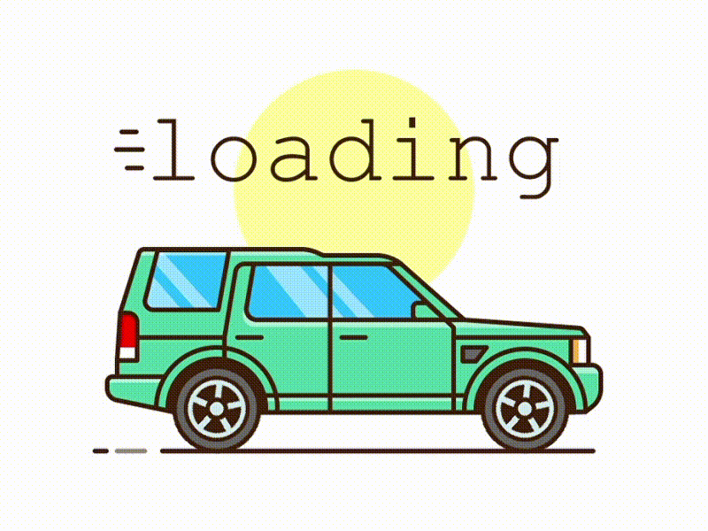 Land Rover Discovery loading animation