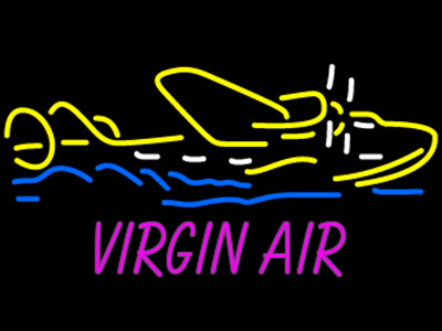 Virgin Airplanes neon