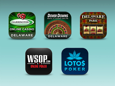 Casino and Poker Apps Icons app casino gaming icon logo mobile poker ui ux