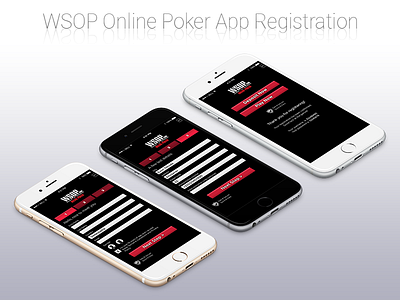 Online Poker App Registration app casino gaming icon logo mobile poker ui ux