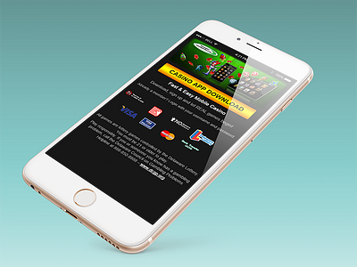 Casino App Mobile Landing Page application casino gambling gaming landing page mobile online gaming poker ui ux