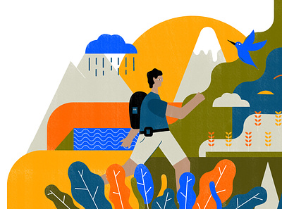 take a hike! adobe illustrator design illustration texture