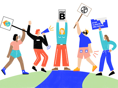 Global climate protests adobe illustrator climatechange design illustration protest texture