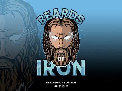 Beards of Iron Logo Design badge logo branding design digital illustration graphic design icon illustration logo mascot logo twitch vector vector design viking