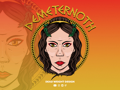 Demeternoth Logo Design branding design goddess graphic design greek icon illustration logo mascot logo mythology streamer twitch typography vector