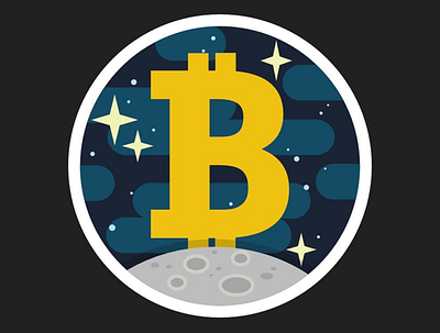 To The Moon affinitydesigner bitcoin btc design flat illustration vector