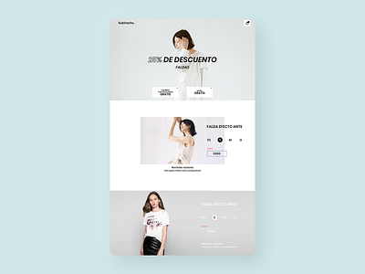 Landing page for fashion store