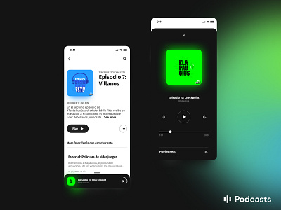 Podcasts App app design music app music player podcasts ui uix web